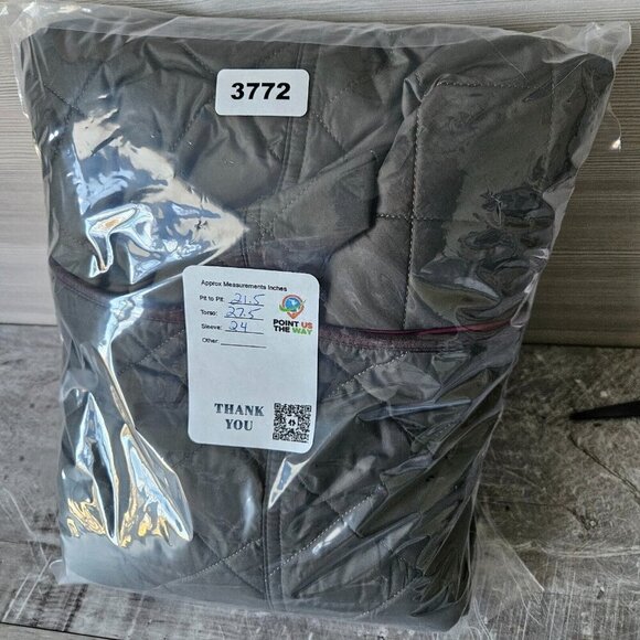 Robert Talbott Willow Creek Quilted Chore Coat Olive Button Zip Jacket Size M - Picture 16 of 16